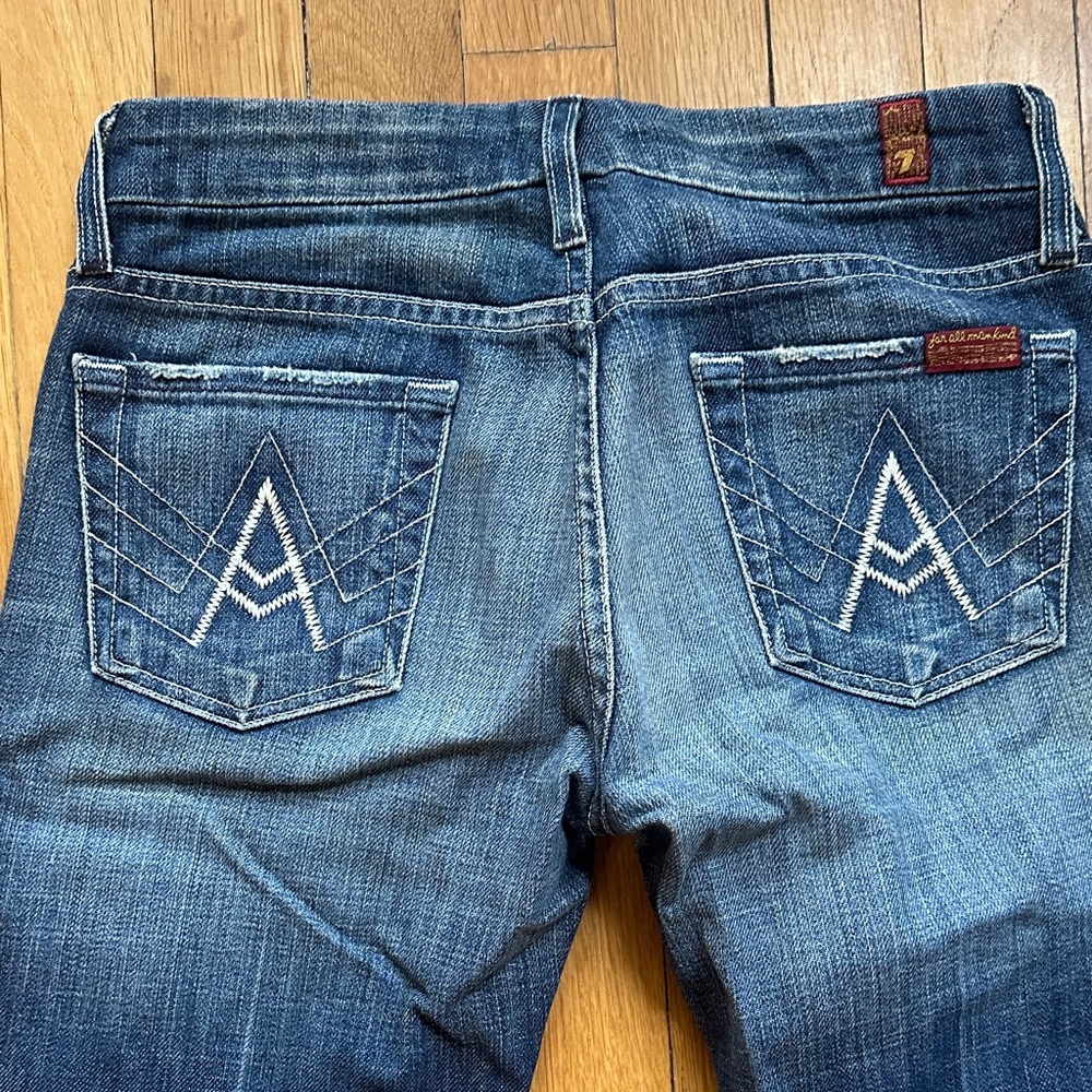 7 For All Mankind Women's Indigo Boot Cut Jeans